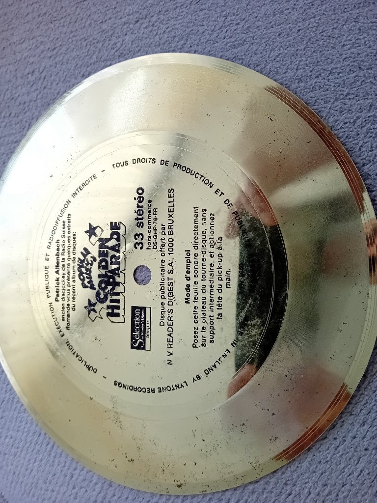 Ancien  disque vinyle  flexibles pub, Enlèvement ou Envoi