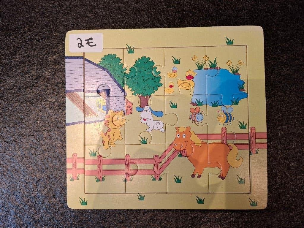 Houten puzzel boerderij, Ophalen, 2 tot 4 jaar, Gebruikt, 10 tot 50 stukjes