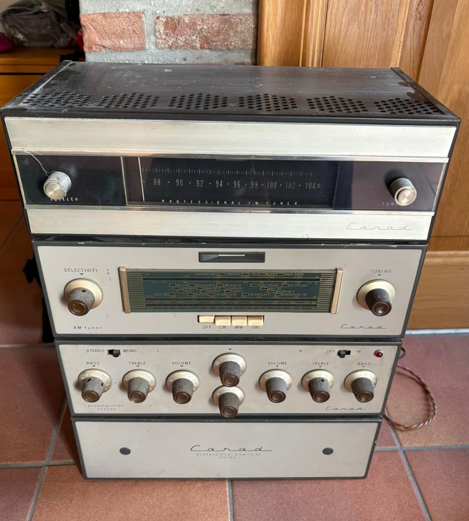 Carad combinatie met am/fm/versterker, TV, Hi-fi & Vidéo, Chaîne Hi-fi, Utilisé, Tuner ou Radio, Autres marques, Enlèvement