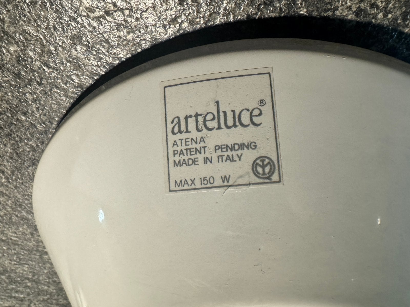 Vintage plafondarmatuur Arteluce Atena, Enlèvement, Utilisé, Design