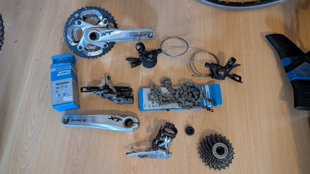 Shimano Deore SLX XT XTR 2x10 groep, Fietsen en Brommers, Ophalen of Verzenden, Zo goed als nieuw, Shimano