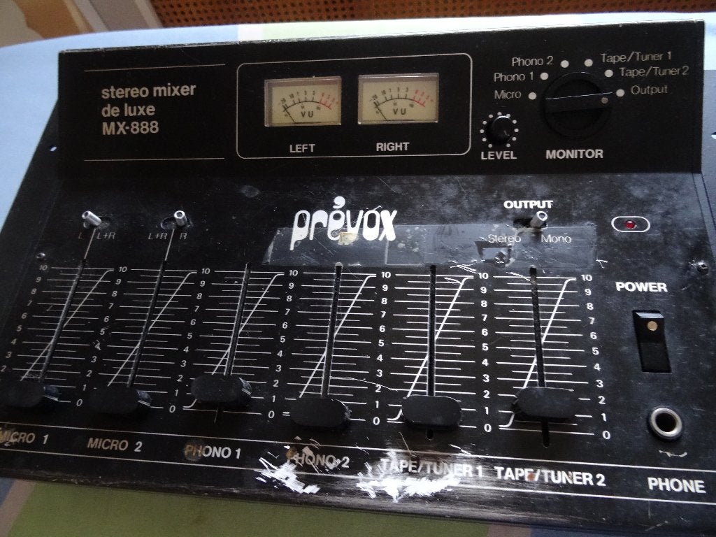 STEREO MIXER PREVOX VINTAGE, Muziek en Instrumenten, Ophalen of Verzenden, Gebruikt, 5 tot 10 kanalen