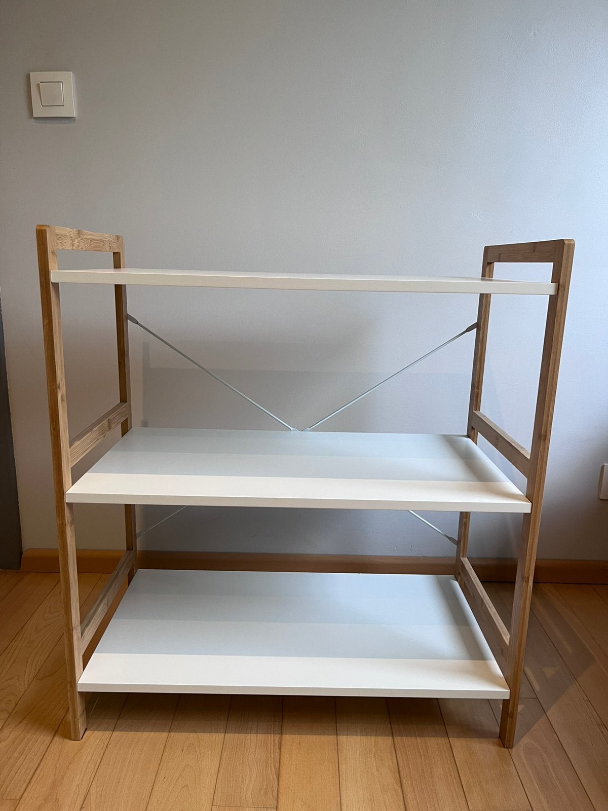 Étagère bois/blanc 70x36 cm ht 78 cm, Maison & Meubles, Enlèvement, Comme neuf