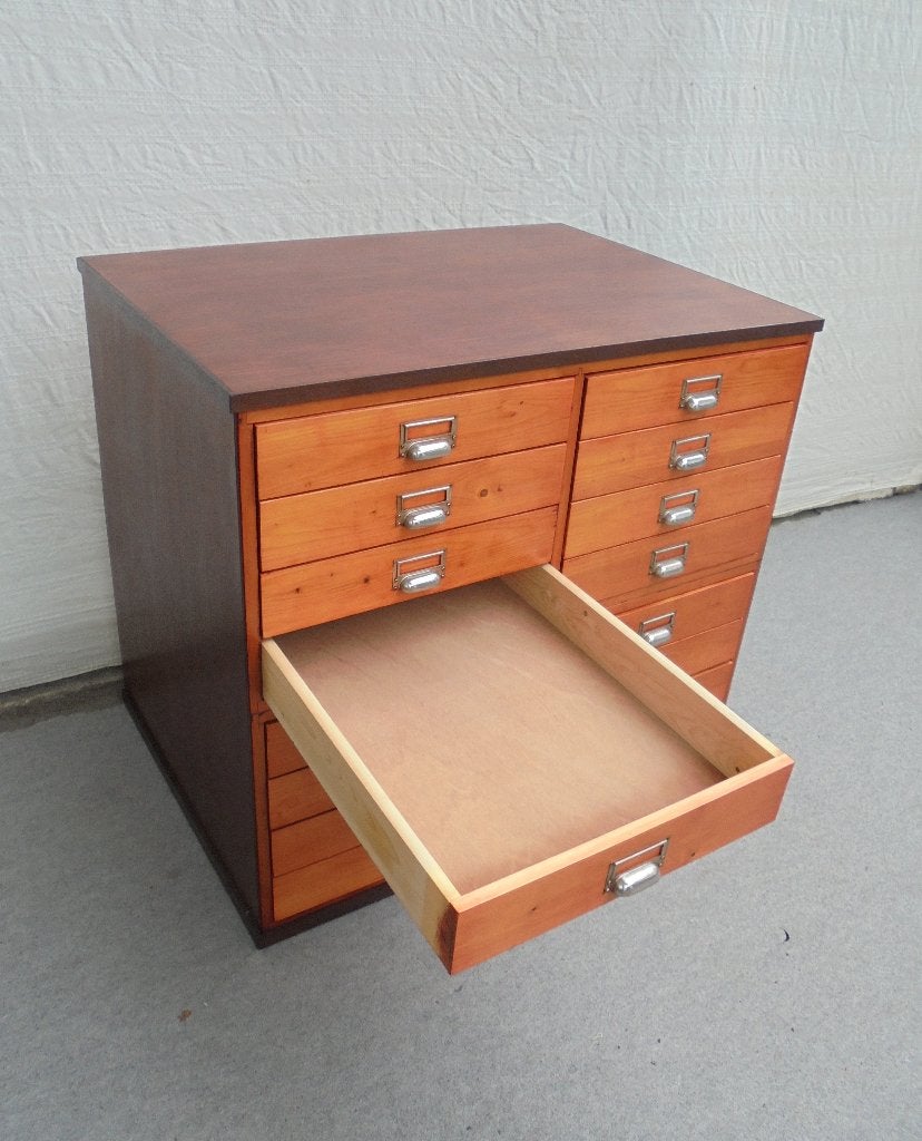 Papierkast ladekast apothekerskast tekeningenkast, Huis en Inrichting, Gebruikt, 5 laden of meer, Minder dan 100 cm, 50 tot 75 cm