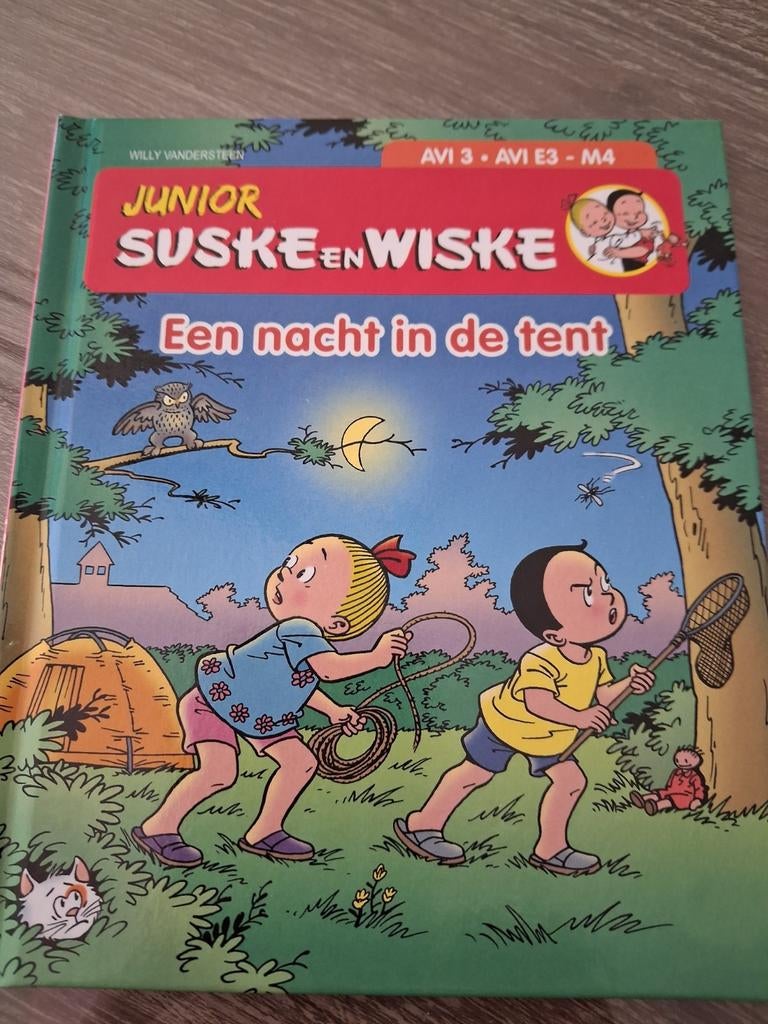 Boek Suske en Wiske junior: Een nacht in de tent, Avi 3., Enlèvement ou Envoi, Utilisé