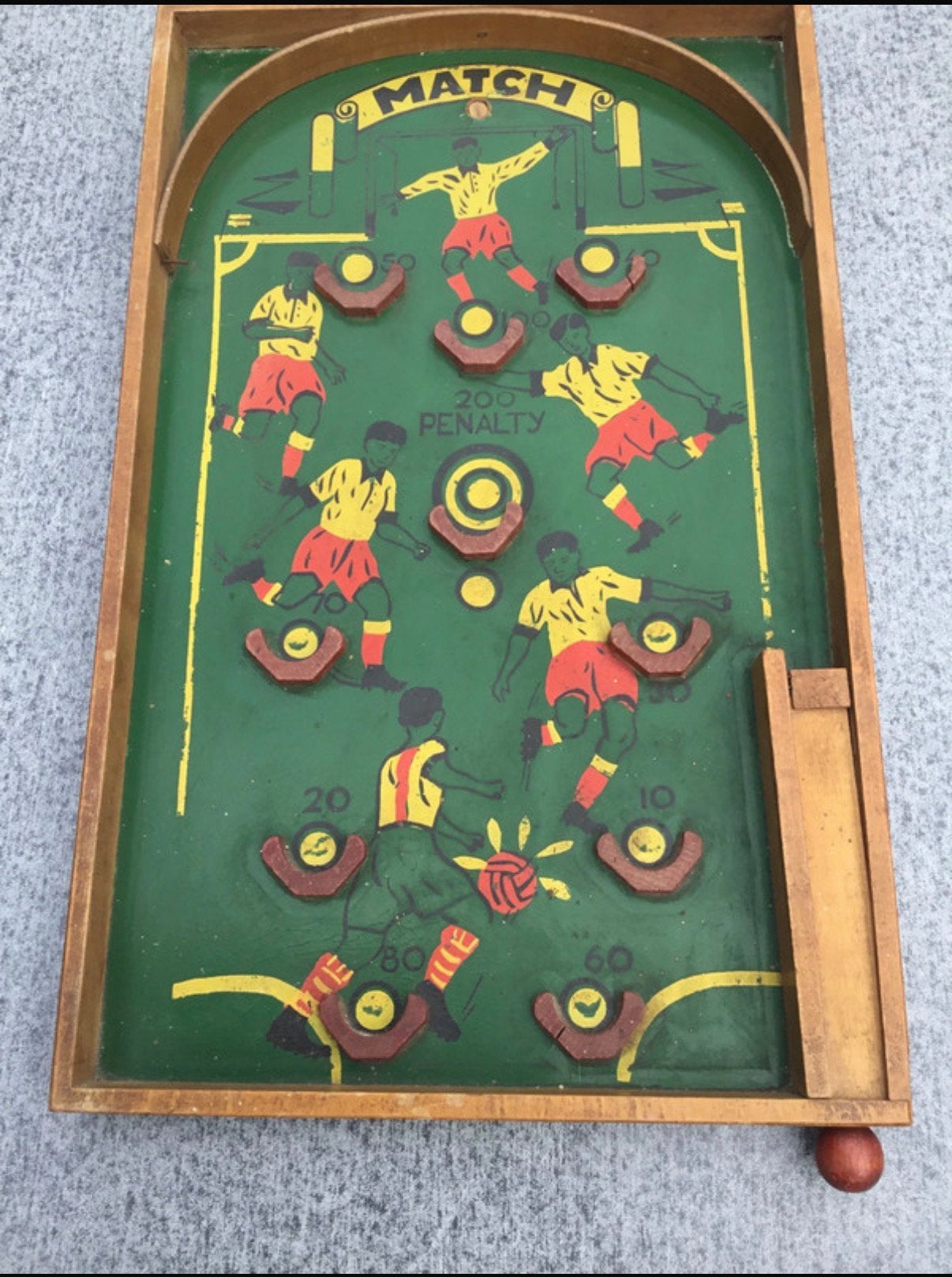 Jeu de football vintage en bois « MATCH », Envoi