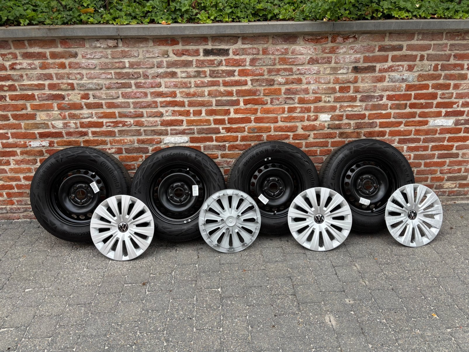 4 nieuwe banden op velg voor VW Golf 6/7/8, Neuf, 15 pouces, Pneus et Jantes, Véhicule de tourisme