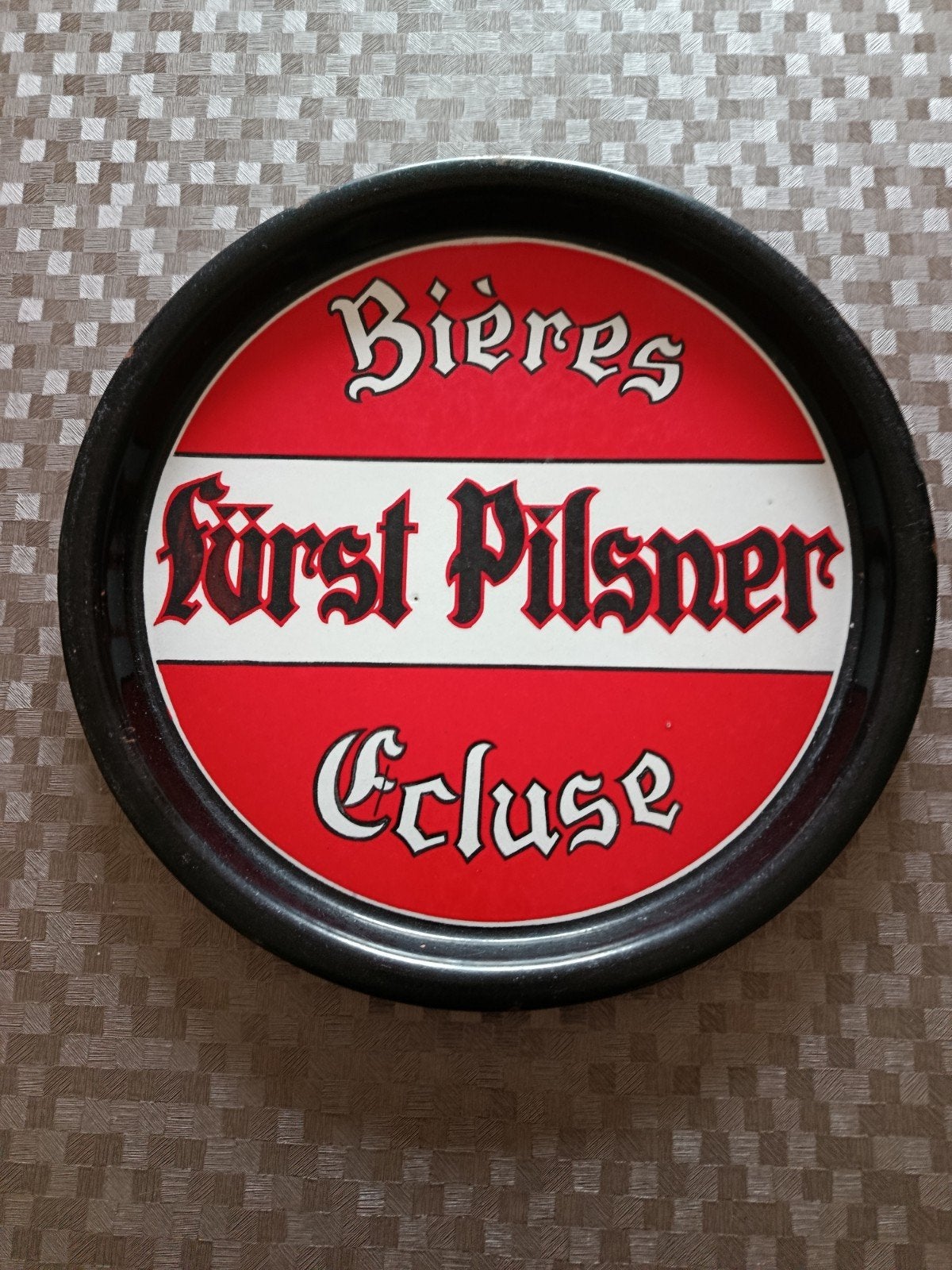 Plateau à bière en émail First Pilsner Ecluse, Enlèvement ou Envoi, Utilisé