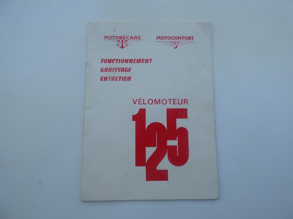 CARNET D'ENTRETIEN MOTOBECANE MOTOCONFORT POUR MOTO 125 cc, Motos, Enlèvement ou Envoi