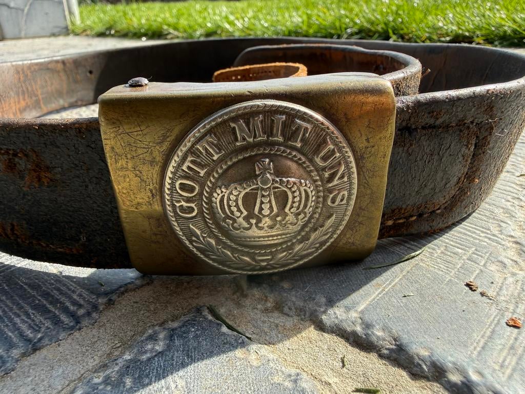 Wo1 Duitse Pruisische koppelriem “Got mit und”, Ophalen of Verzenden