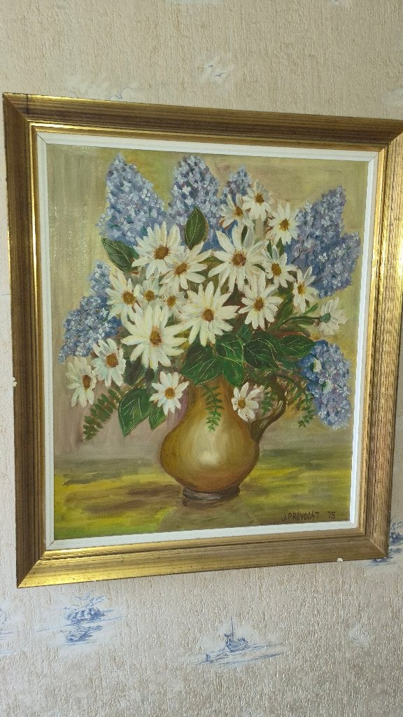 schilderij, Antiek en Kunst, Ophalen, Gesigneerd, Bloemen