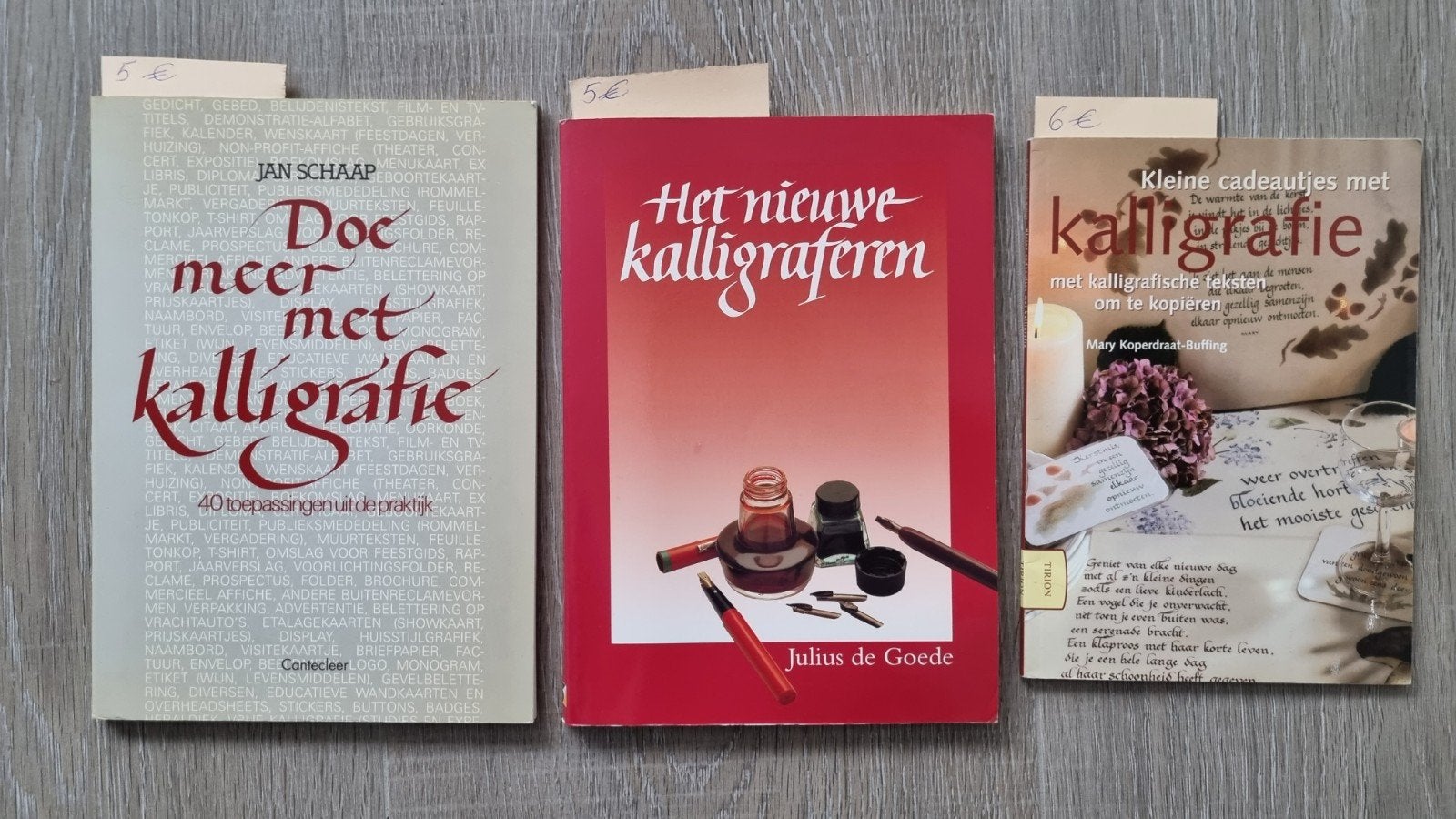 Kalligraffie perfecte staat 5€/ stuk, Boeken, Ophalen of Verzenden, Zo goed als nieuw