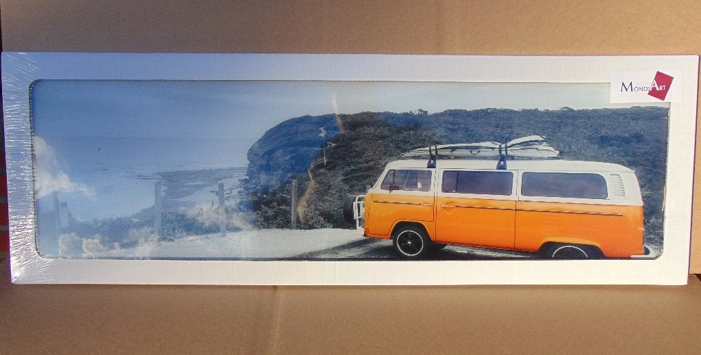 Mondi Art glas VW T2 Camper at the beach,nieuw in de doos., Ophalen of Verzenden, Nieuw