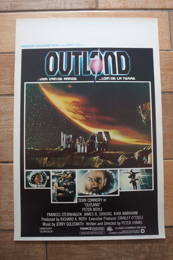 filmaffiche Sean Connery Outland 1981 filmposter, Rechthoekig Staand, Ophalen of Verzenden, Zo goed als nieuw, A1 t/m A3