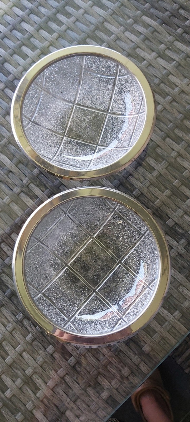 Glazen schaaltjes 15,5cm diameter 2stuks, Antiek en Kunst, Ophalen