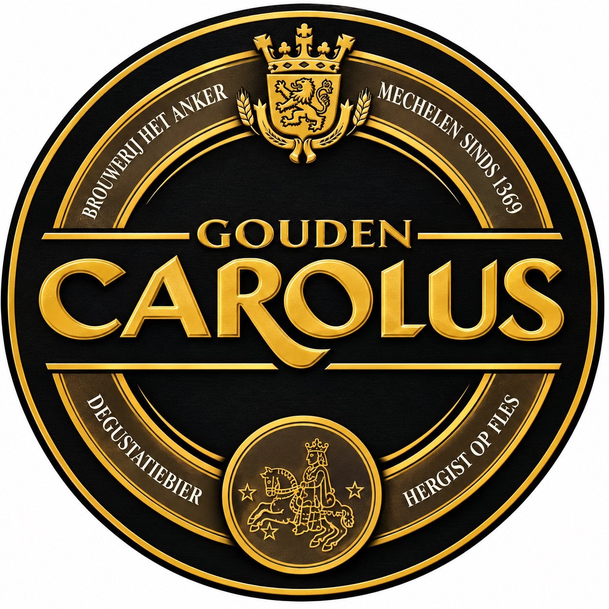 Metalen reclamebord Gouden Carolus - retro vintage mancave, Ophalen of Verzenden, Nieuw, Reclamebord, Plaat of Schild, Overige merken