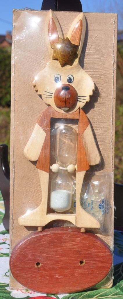 sablier lapin a poser en bois neuf et emballé, Ophalen of Verzenden, Nieuw