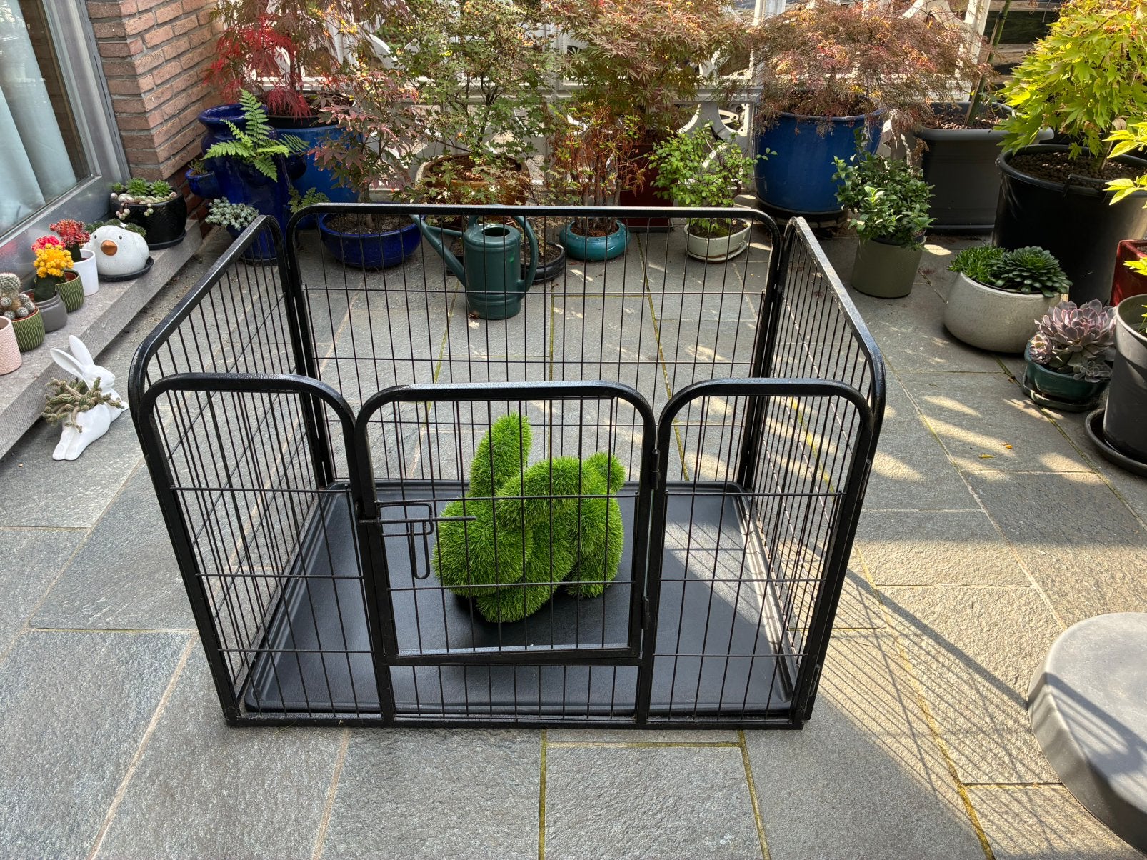 Puppyren buitenkonijnenhok, Ophalen, Zo goed als nieuw