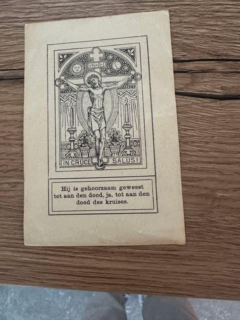 gebedsprent volle aflaat 1905, Ophalen of Verzenden, Bidprentje