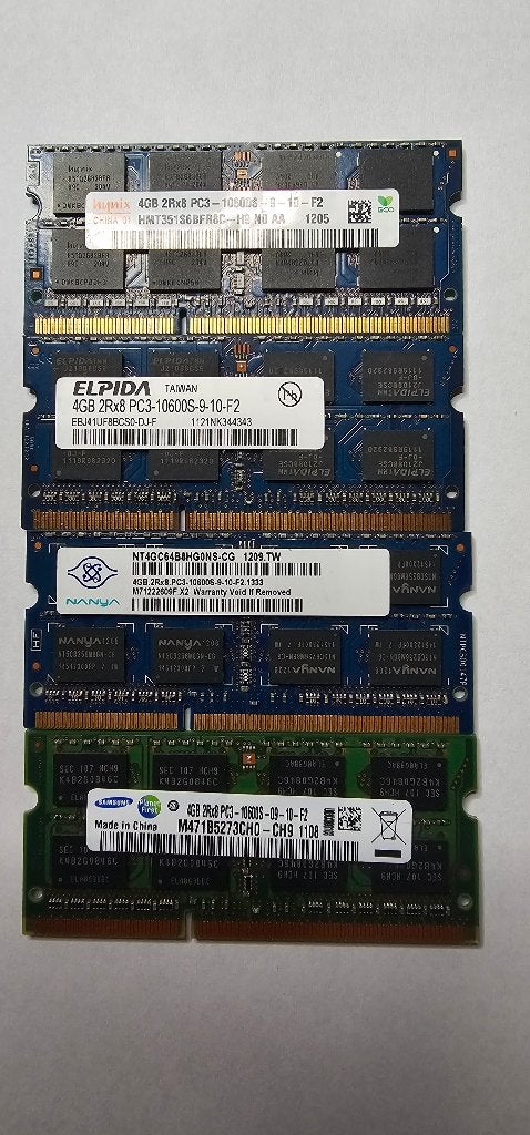 5 x 4GB DDR3 PC3-10600 SODIMM, Ophalen, DDR3