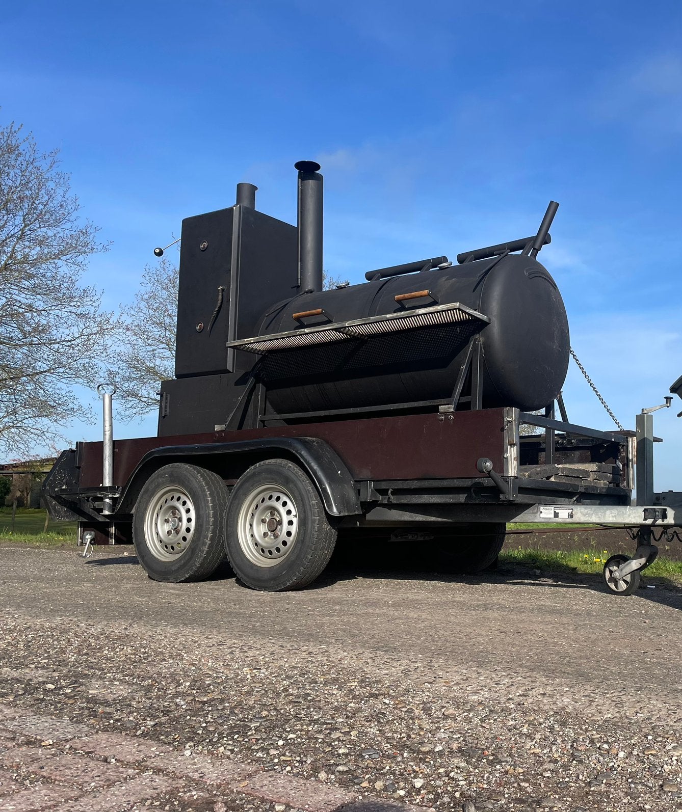 Smoker tandemasser, Tuin en Terras, Houtskoolbarbecues, Ophalen, Zo goed als nieuw