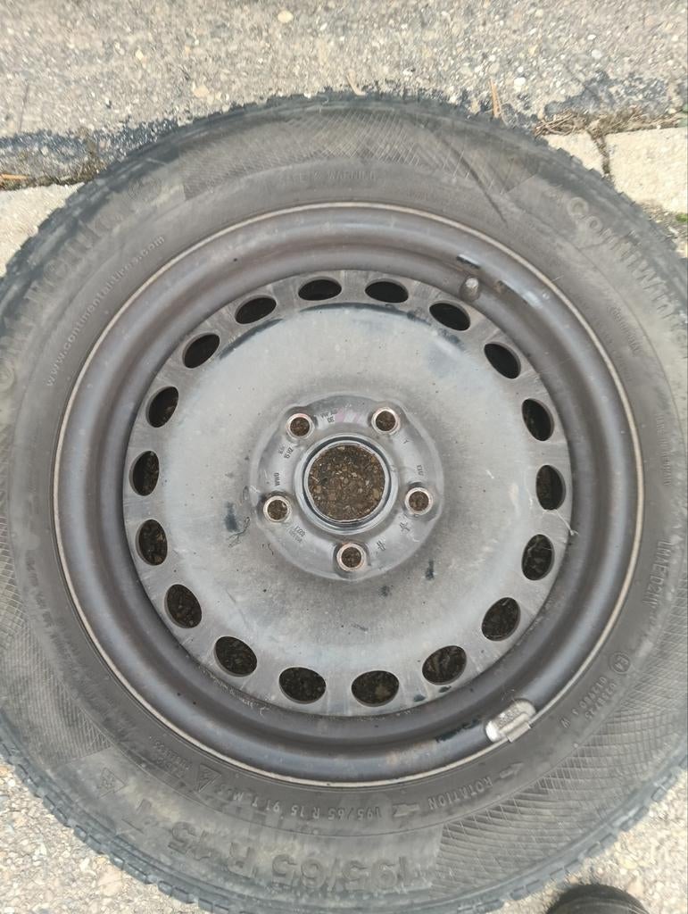 Winterbanden op stalen velg, Auto-onderdelen, Banden en Velgen, Gebruikt, Banden en Velgen, Winterbanden, Ophalen