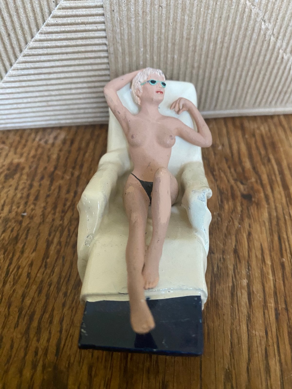 Figurine metal PIN-UP 8 cm à restaurer, Enlèvement, Utilisé, Figurine
