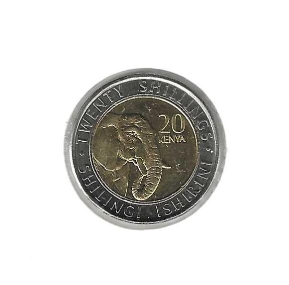 Kenia, 20 Shillings 2018, Olifant., Ophalen of Verzenden, Overige landen, Losse munt