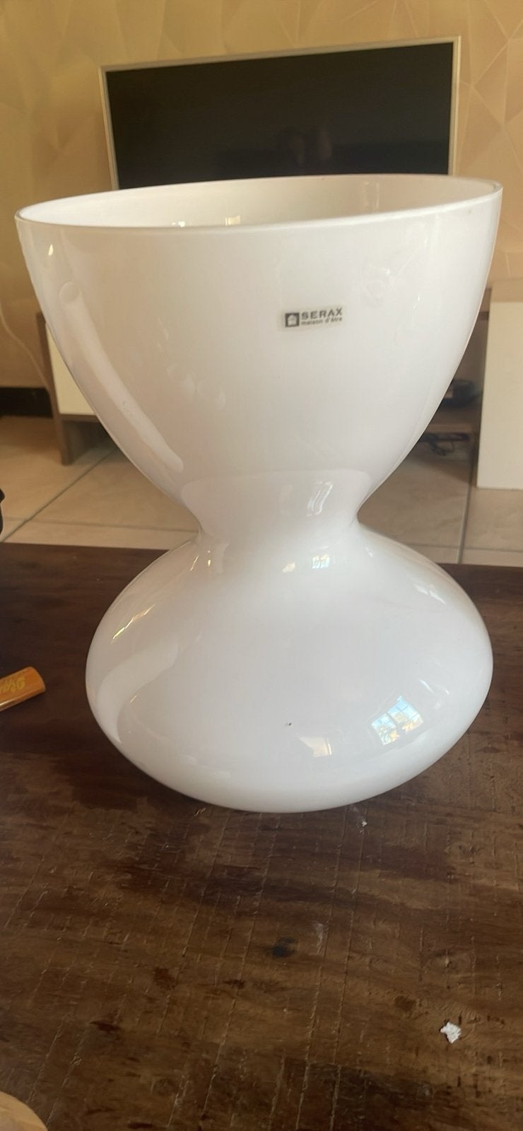Serax vaas wit van glas ., Huis en Inrichting, Woonaccessoires | Vazen, Ophalen, Zo goed als nieuw
