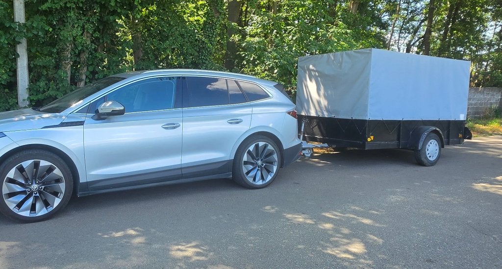 Grote gesloten aanhangwagen / verhuisremorque, Ophalen, Gebruikt
