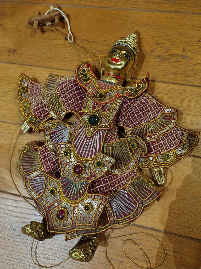 Poupée marionnette asiatique dorée, Enlèvement ou Envoi, Neuf