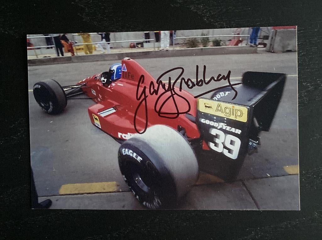 Foto met handtekening Gary Brabham, Life formula 1, 1990, Verzenden, Gebruikt, Formule 1