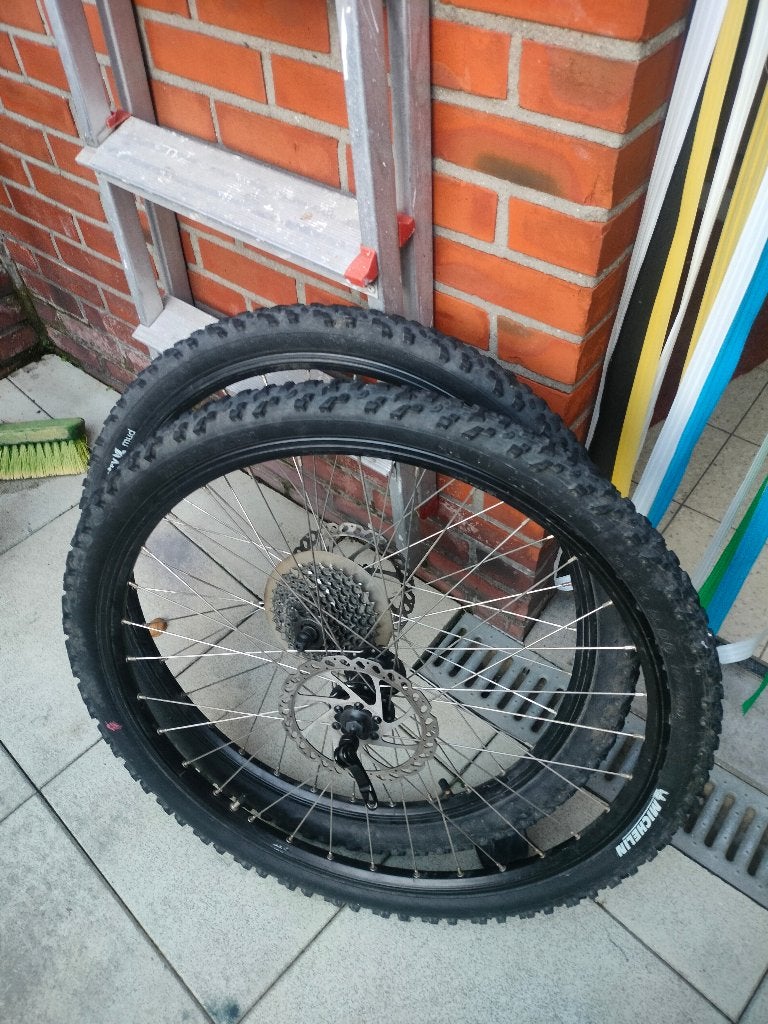 voor en achterwiel mtb 26 inch met MICHELIN banden, Ophalen, Gebruikt, Mountainbike