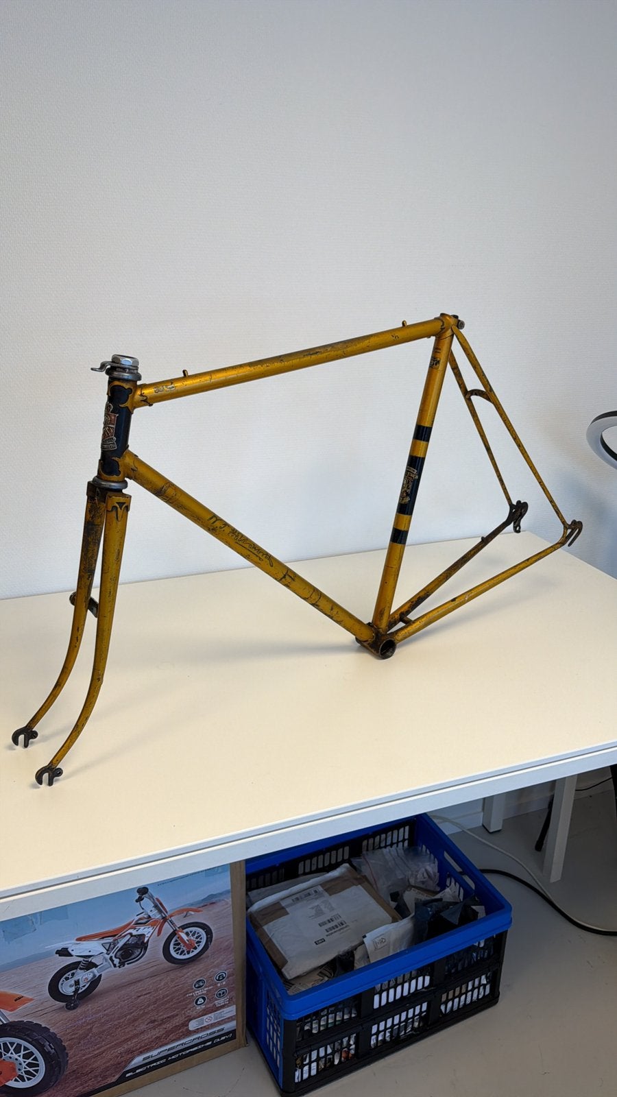 Cadre de vélo route vintage W.F. Holdsworth 56 cm Angleterre, Vélos & Vélomoteurs, Enlèvement ou Envoi, Acier, Cadre, Utilisé