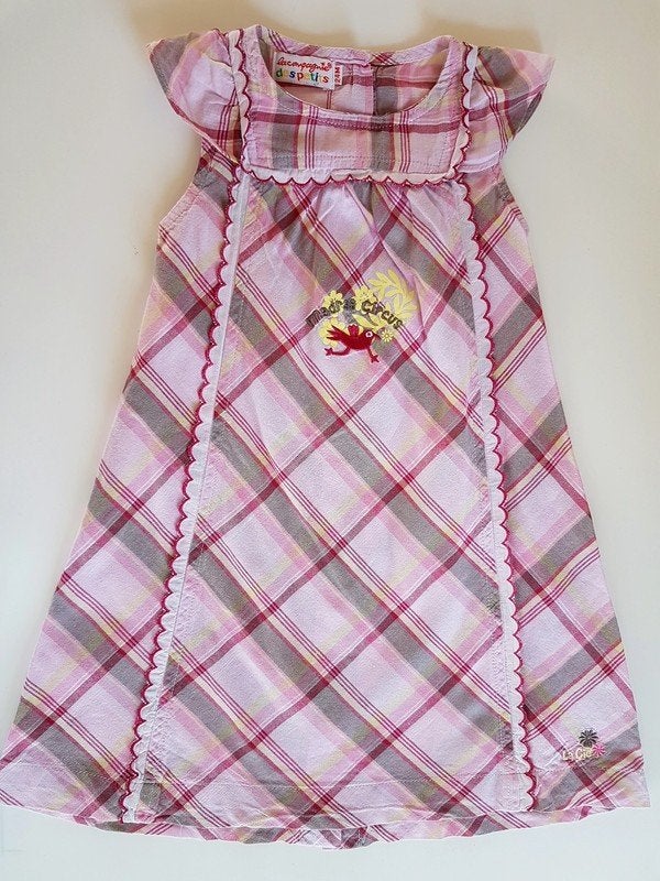 La compagnie des petits - Robe rose, quadrillage - T.24 mois, Robe ou Jupe, Enlèvement ou Envoi, Utilisé, La compagnie des petits