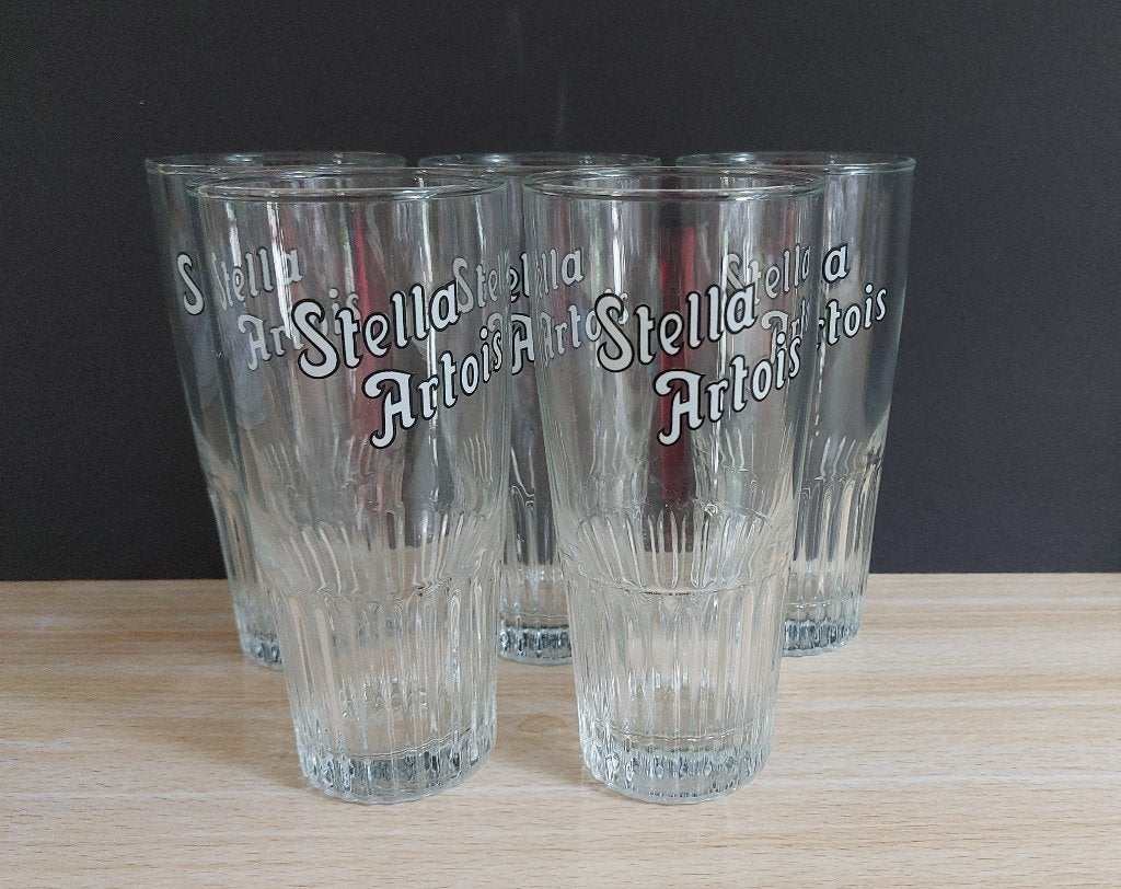 Bierglazen: Stella Artois (5) – Tuborg (5) – Primus (2), Verzamelen, Ophalen, Zo goed als nieuw, Bierglas