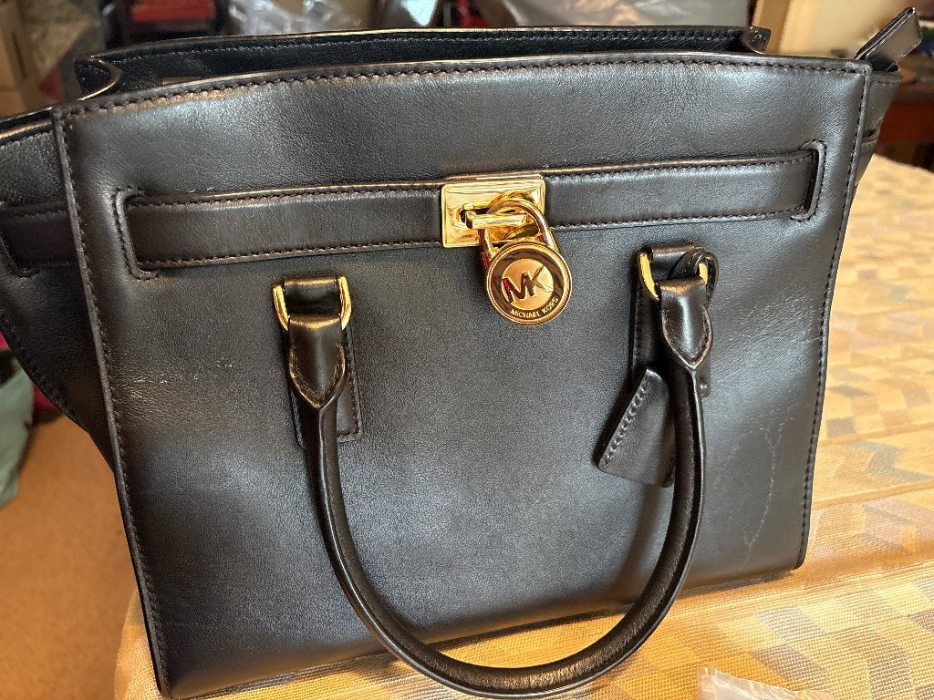 Handtas Michael Kors Hamilton, Ophalen of Verzenden, Zo goed als nieuw, Zwart, Handtas