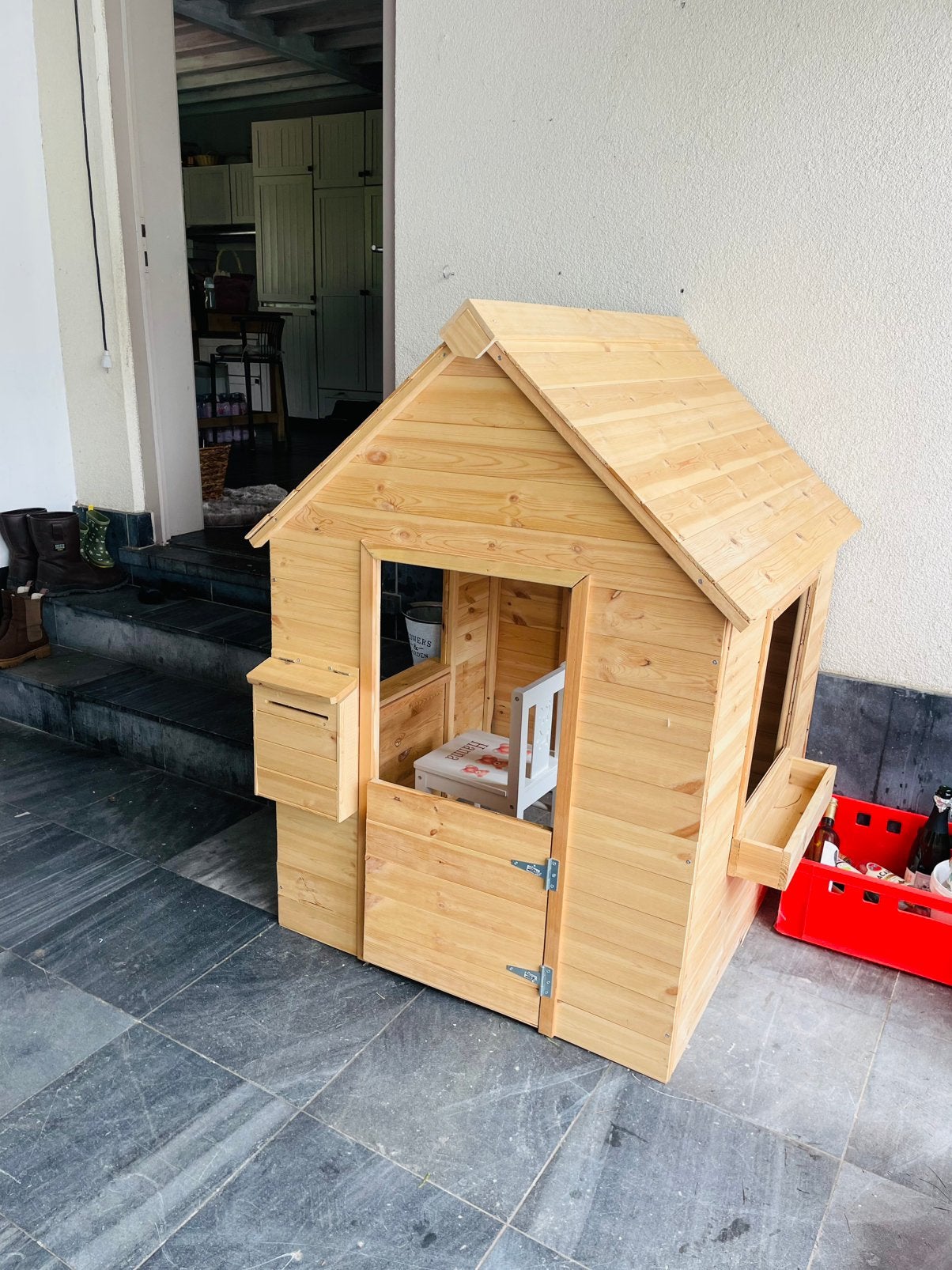 Speelhuisje voor buiten of binnen, Ophalen, Zo goed als nieuw, Hout