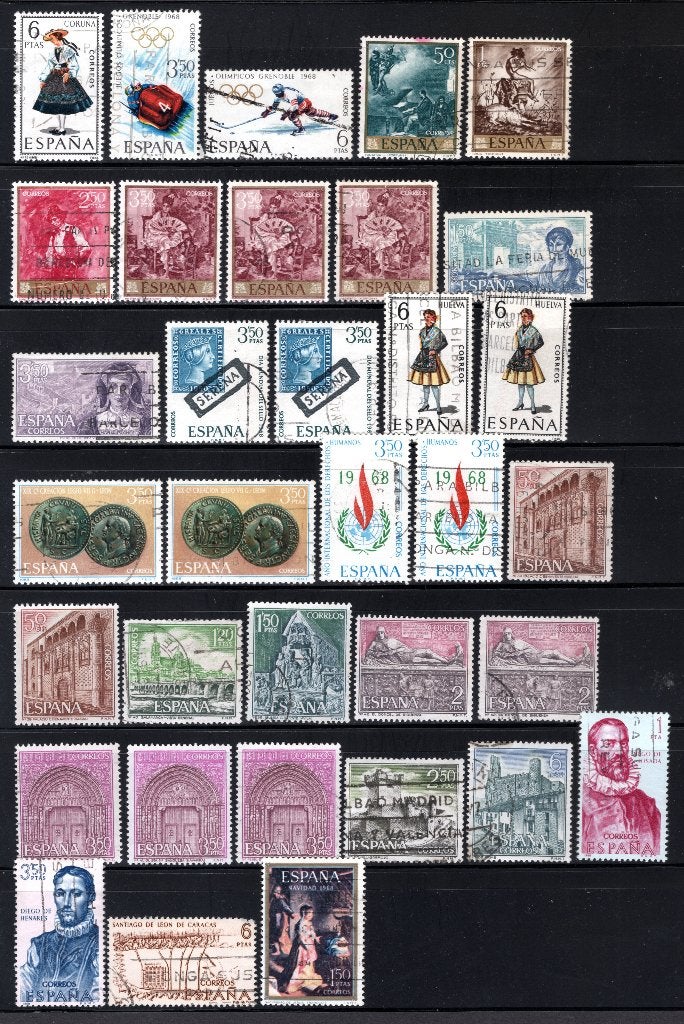 ESPAGNE Lot 1968 timbré, Envoi, Affranchi