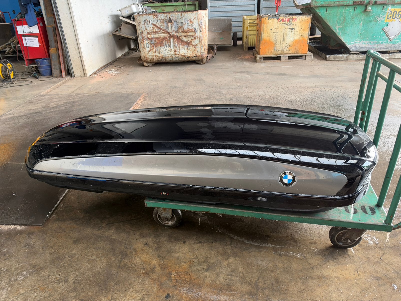 Dakbox 520 schwarz + Dakdrager i20 BMW, Auto diversen, Ophalen, Zo goed als nieuw