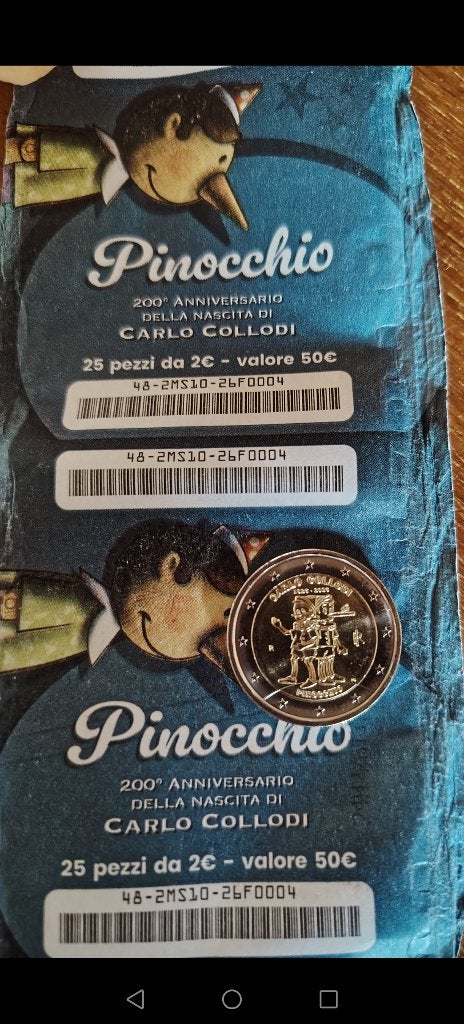 2€ commémo Italie 2026 " Pinocchio ", Timbres & Monnaies, Enlèvement ou Envoi, Italie, 2 euros, Monnaie en vrac