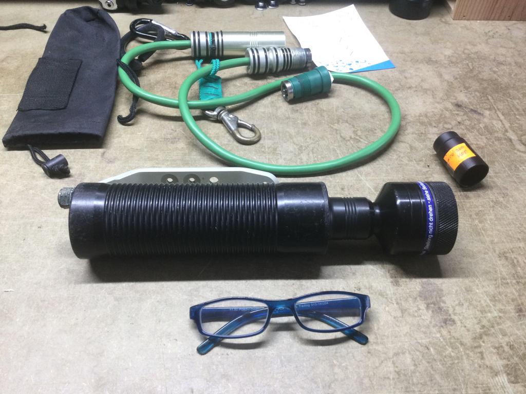 GF Kabel/Handlamp Flex II/Led compleet 295€ - Ecocheques, Watersport en Boten, Duiken, Ophalen of Verzenden, Gebruikt, Duiklamp
