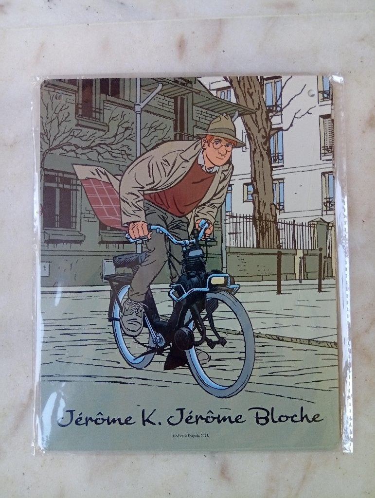 Jérome K. Jérome Bloche : Plaque en métal (état neuf)., Verzamelen, Stripfiguren, Ophalen of Verzenden, Overige figuren, Nieuw