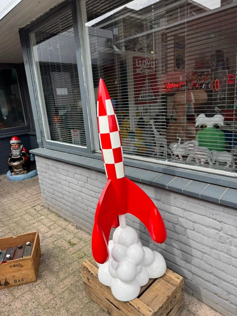 Kuifje Raket naar de maan beeld, Verzamelen, Ophalen, Kuifje, Gebruikt, Beeldje of Figuurtje