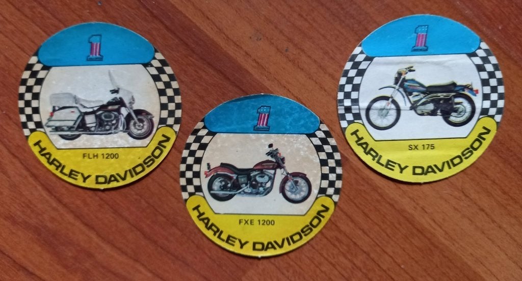 Vintage - Harley Davidson (Helm)Stickers - 1960/1970, Verzenden, Gebruikt, Motoren