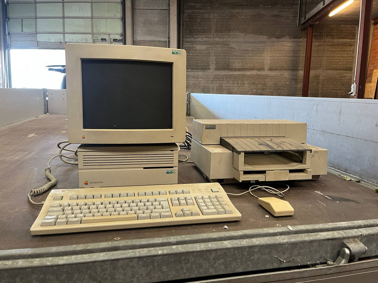 Macintosh IIcx met printer, Ophalen