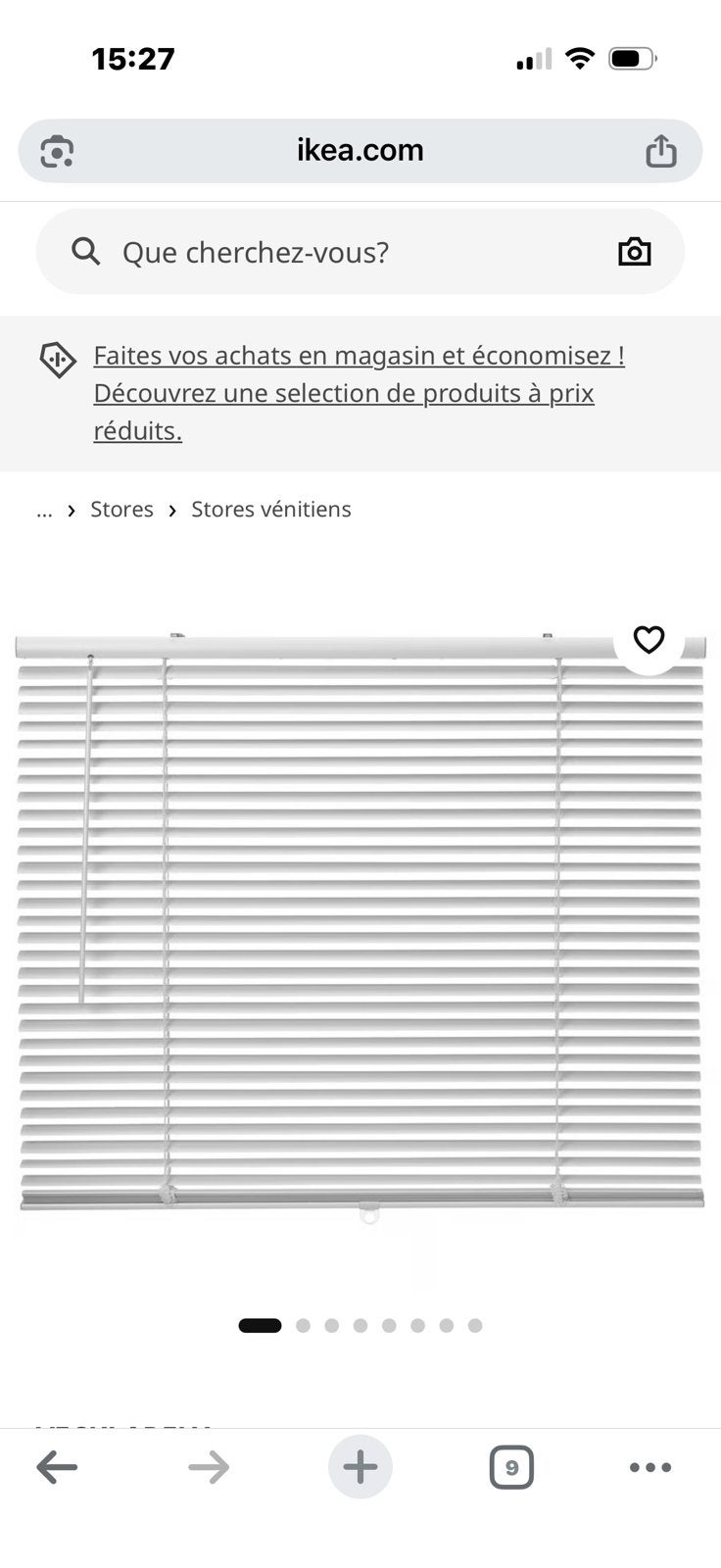 Store venitien blanc neuf, Maison & Meubles, Ameublement | Rideaux & Stores à lamelles, 120 cm, Enlèvement ou Envoi, Raccourcissable