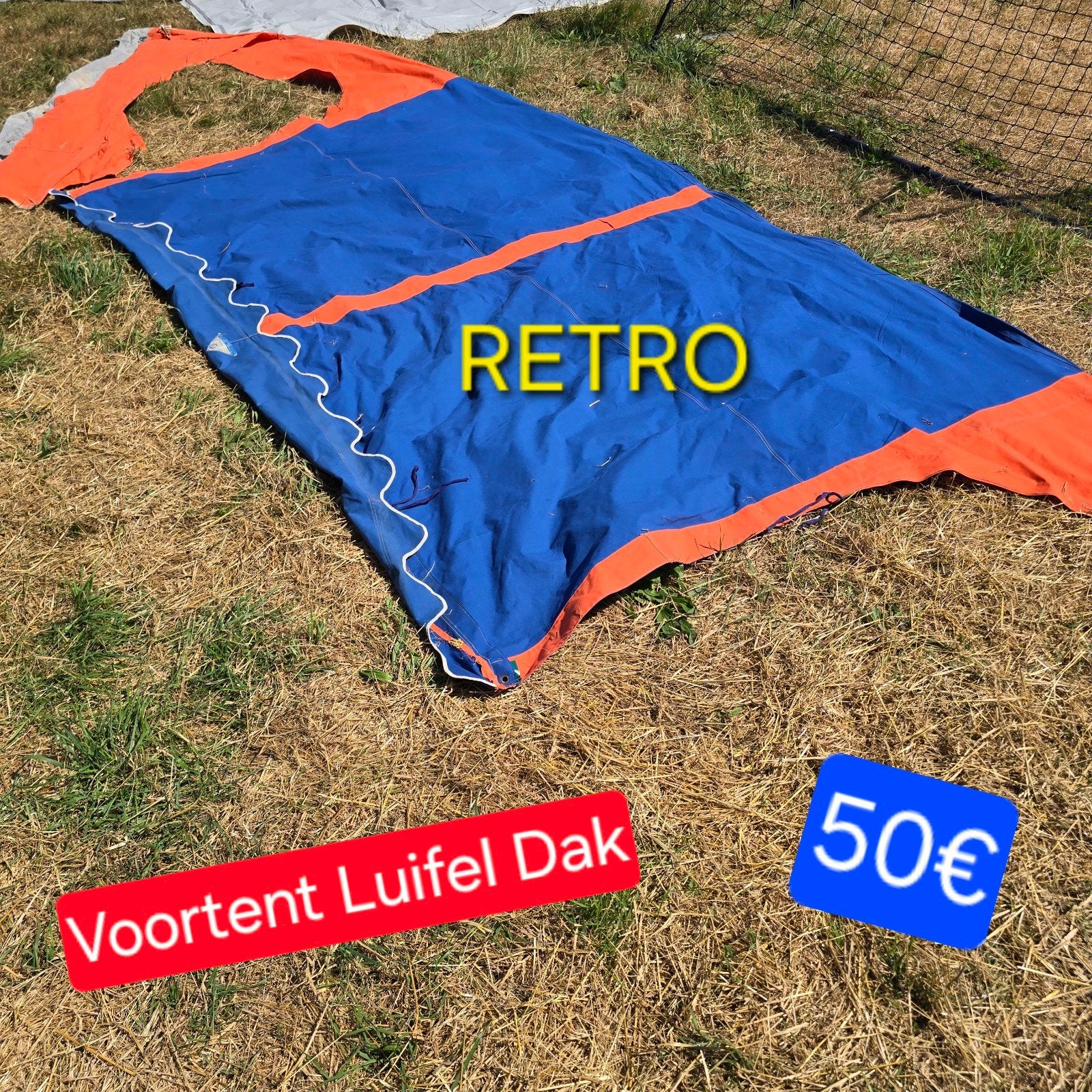 Voortent tenten tent luifel Retro caravan vintage film TV, Caravans en Kamperen, Ophalen