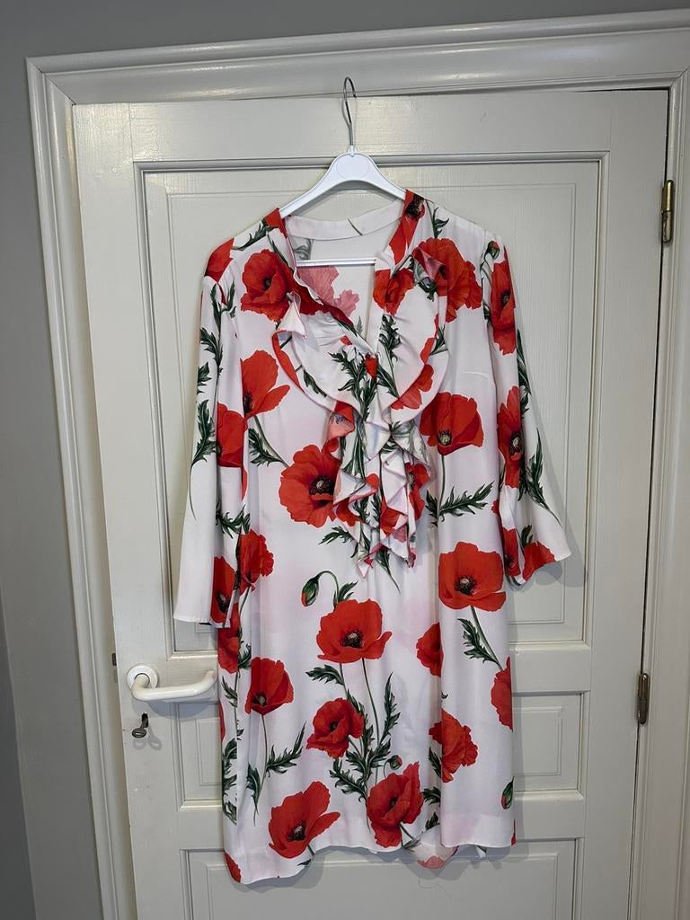Blouse met klaprozen, Ophalen of Verzenden, Zo goed als nieuw, Maat 42/44 (L)
