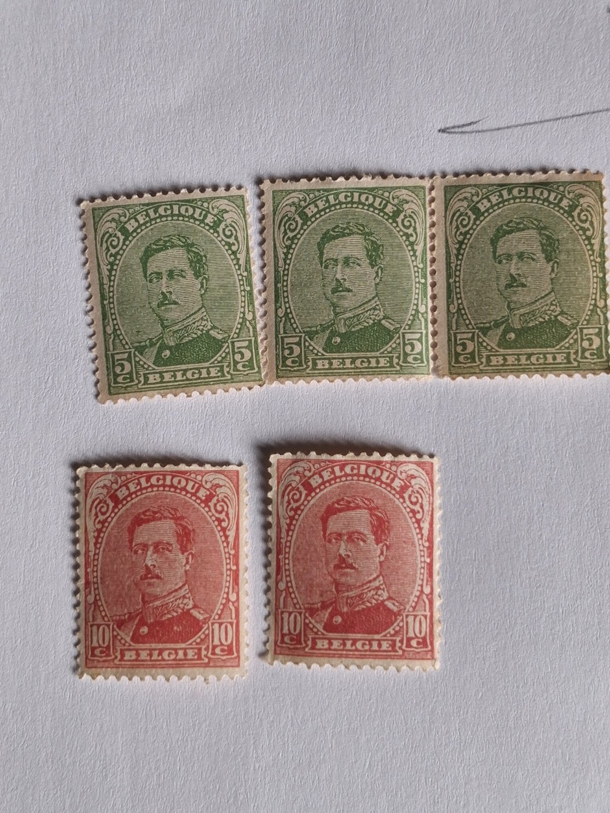 1915 effigie du Roi Albert I  COB 137 138, Enlèvement ou Envoi